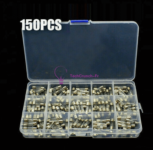 150pcs x 5x20mm 0.1A-30A Fine Fuse Glass Fuse Glass Tube Fuse with Box - Bild 1 von 5