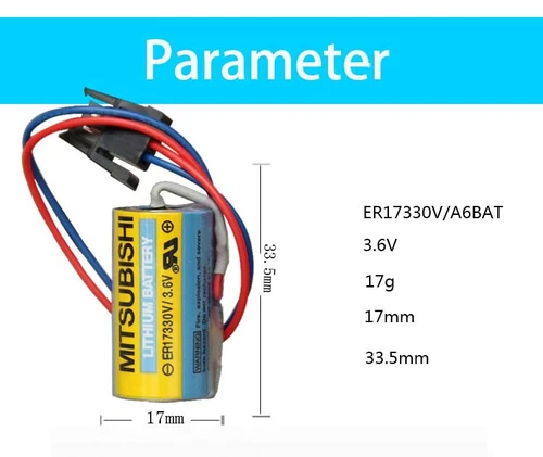Mitsubishi A6BAT ER17330V PLC 3.6V 1700mAh Akkus CNC System Power - Bild 2 von 7