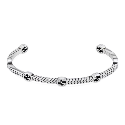 Gucci Sterling Silver Interlocking G Multi GG 17cm Bracelet YBA661529001017