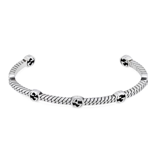 Gucci Sterling Silver Interlocking G Multi GG 17cm Bracelet YBA661529001017 - Picture 1 of 3