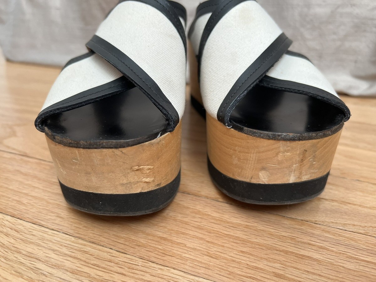 【送料&関税込】Isabel Marant Mellan Sandals isabel marant Etoile Zlova 37 7 US wood platform Shoes