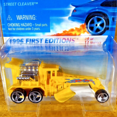 Hot Wheels Vintage 1996 First Editions Street Cleaver Yellow w