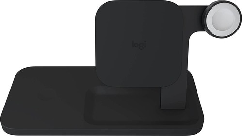 Logitech Powered Wireless dock station for iPhone iWatch and AirPods Graphite UK - Picture 10 of 10