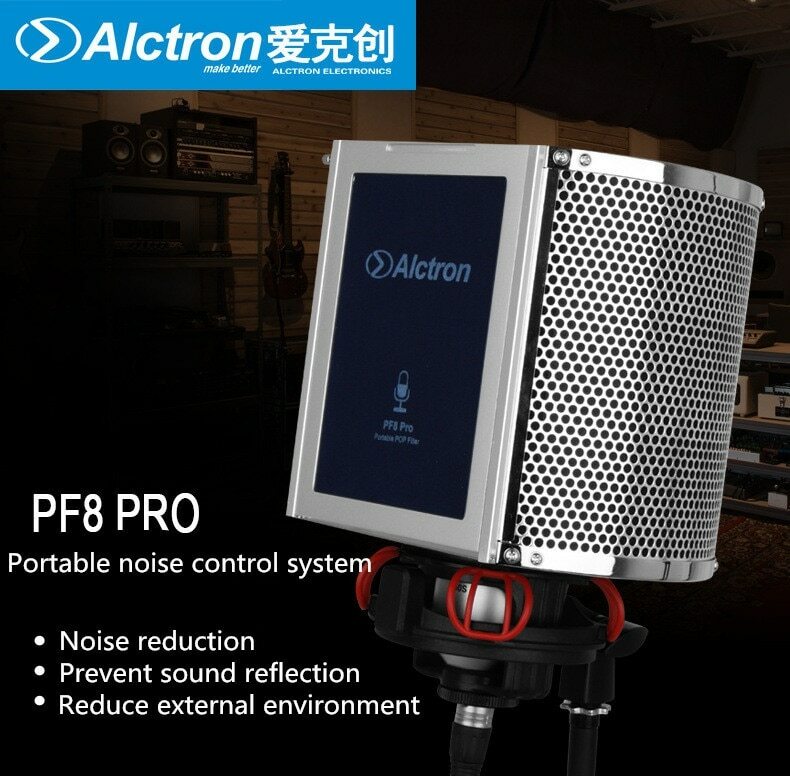 ALCTRON PF8 Schermo per microfono da studio Filtro acustico