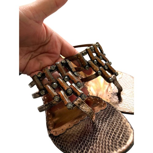 Moda Spana Women’s Y2K Embellished Kitten Heels Brown Size 8.5 - Picture 6 of 7