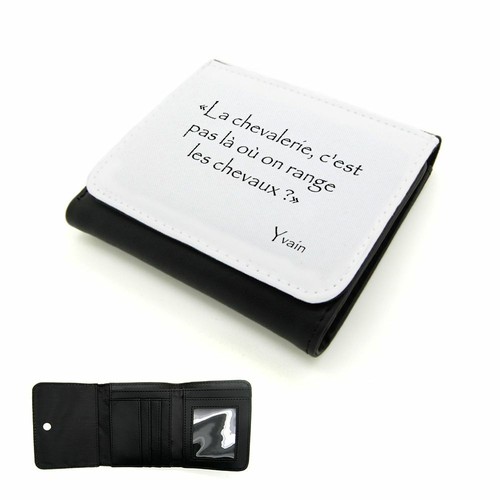 Portefeuille Homme Cuir Pu Yvain La Chevalerie Citation Kaamelott Ebay