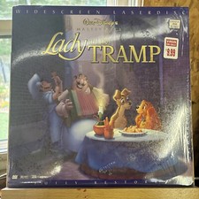 Lady and the Tramp Walt Disney 1998 Laserdisc Very Good, Classic Rare Kids Movie