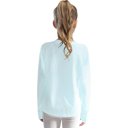 Kids Sports Top Quick-Drying T-shirt Long Sleeve Blouse Round Neck Shirts Tees - Picture 23 of 60