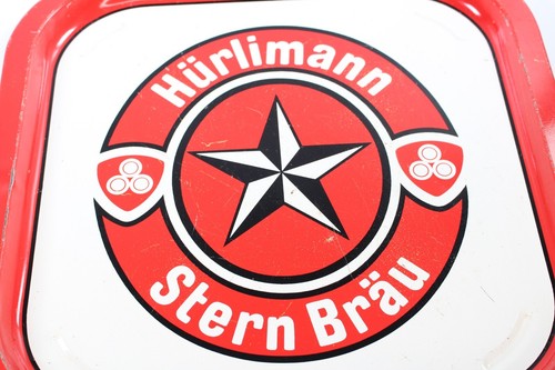 Vintage Metal Bar Pub Tray Shepherd Neame Hürlimann Stern Brau Red/White - Picture 4 of 11