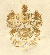 India Palitana State crested letter about Raj (Princely State) telegrams