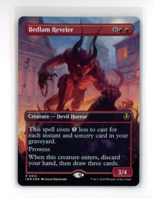 MtG INR Bedlam Reveler #312 Borderless FOIL