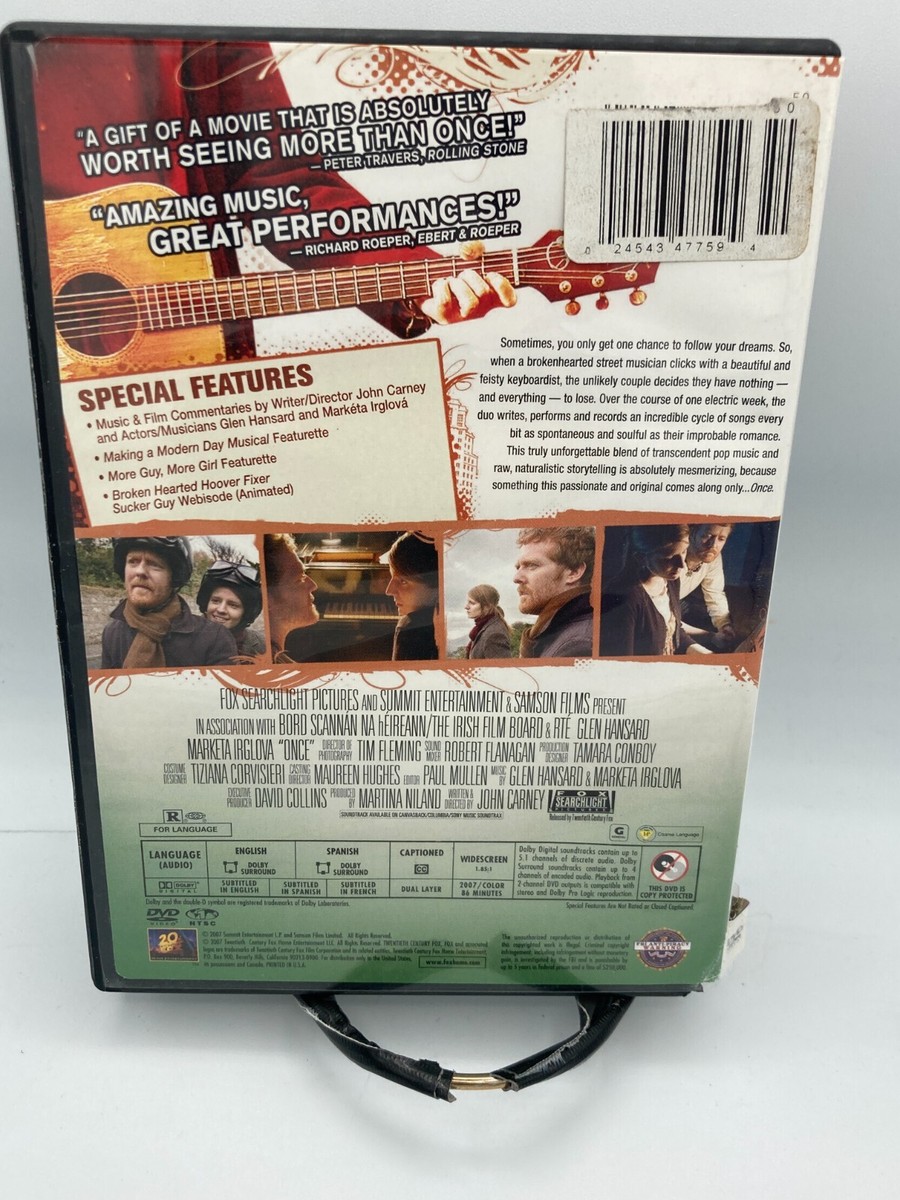 Once (2007), DVD Movie, 20th Cent. Fox Home Ent. (2007), J. Carney