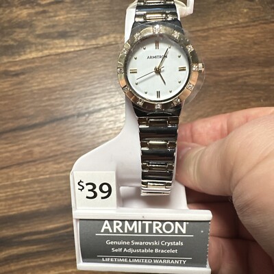 Armitron Women's Two-Tone Analog Watch with Crystal Accents 75/5803PMTRWM