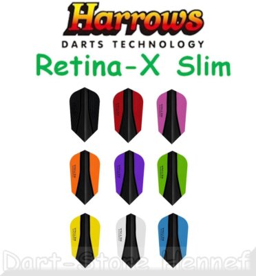 6 Dart Flights Harrows Retina X Slim - Farbe wählbar