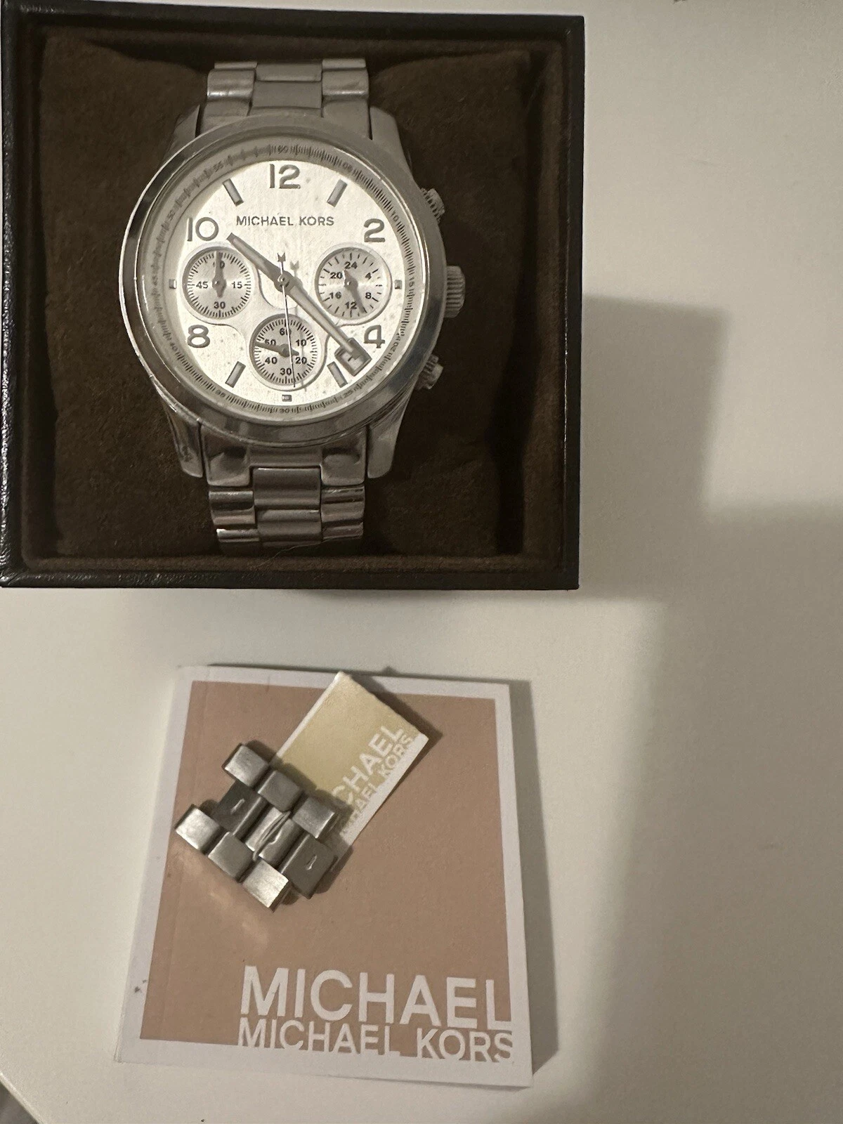 Michael Kors MK5055 Orologio da polso per donna argento scatola e maglie