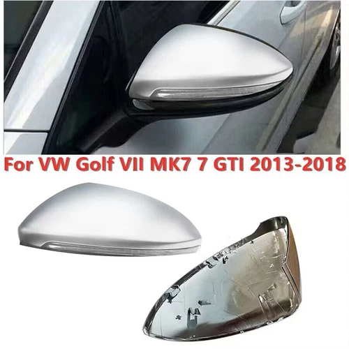 2X Chrome Rearview Side Mirror Cover For 2014-18 Volkswagen VW Golf 7 MK7 R Gti