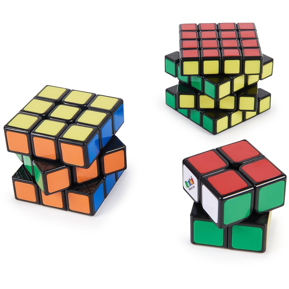 Rubik's Cube Set 2x2 3x3 4x4 Puzzle Bundle Anxiety Relief Fun for All ...