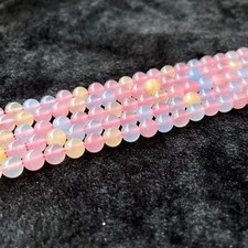 Genuine Natural Morganite Smooth Round Beads 15" strand 4mm 6mm 8mm 10mm 12mm