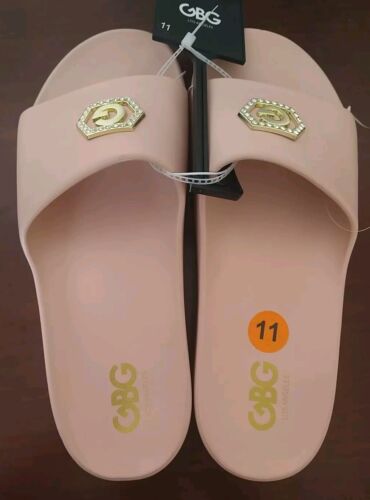 GBG Womens Pink Slip On Sandals Slides Size 11