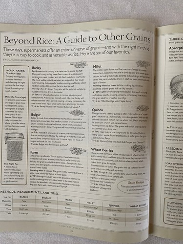 recipes Cook's Illustrated Cooking Fresh magazine 2014 grains vegetarian grill - Picture 12 of 16