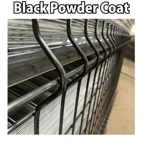 Black Fencing Garden Yard Outdoor Commercial Weld Mesh Fence Arc 1800Hx2930mm - Picture 2 of 12