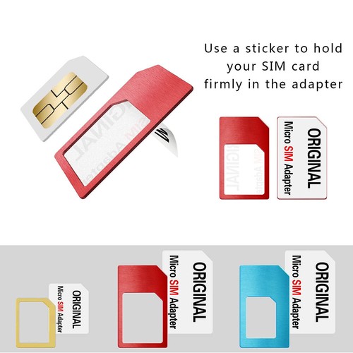 Universal SIM Card Adapter 5-in-1 Nano & Micro SIM Card Adapter Kit Converter - Picture 6 of 9