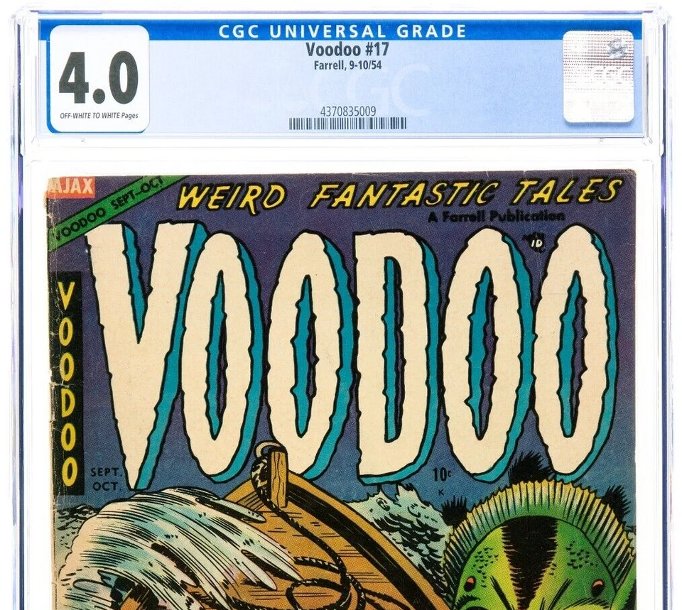 🔥Voodoo 17 1954 SCARCE "GERBER 5" PRE-CODE HORROR SEA-MONSTER COVER PCH CGC 4.0 - Image 3 of 4