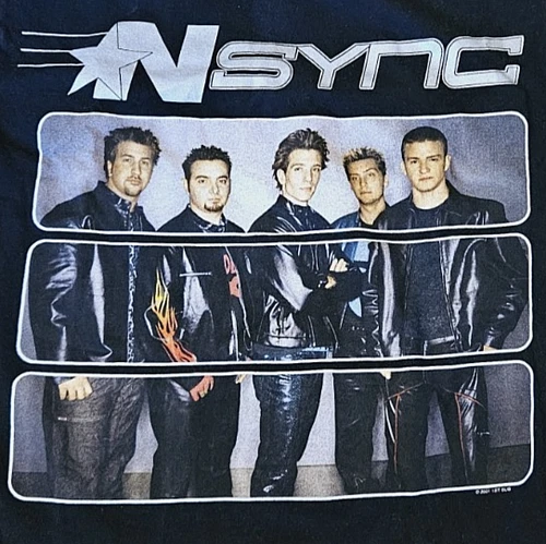 Vintage Y2K 2001 NSYNC Pop Odyssey Tour T Shirt Justin Timbe 2000s vintage concert t-shirt, vintage, size S, single stitch, B+ condition