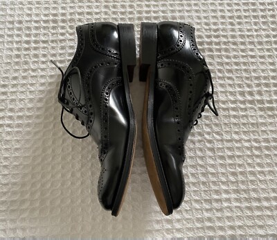 CHURCH'S Burwood 38.5 / US women's 8.5 Black Leather Wingtip Full