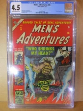 Men's Adventures 25 CGC 4.5 SHRUNKEN HEAD! 1954 Atlas Horror Everett 3763831004