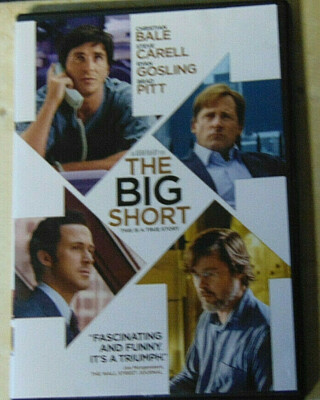 The Big Short DVD Brad Pitt Christian Bale Ryan Gosling Steve Carell