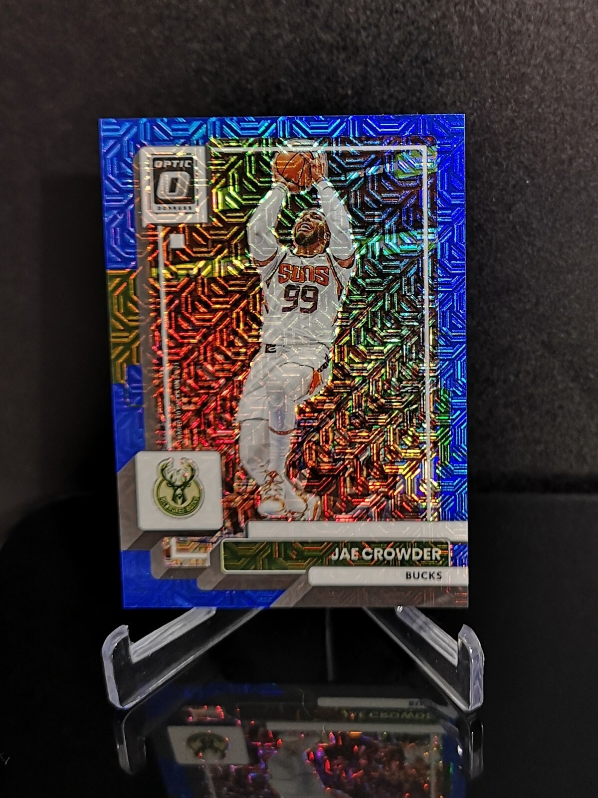 #'d/24 💥 JAE CROWDER SSP 2022-23 Panini Donruss Optic Blue Mojo Prizm #113 SP