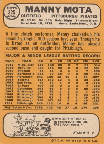 1968 Topps Baseball Cards Scegli una carta a scelta 295-660 EX X-MT 1/25 Set Break - Foto 55 di 490