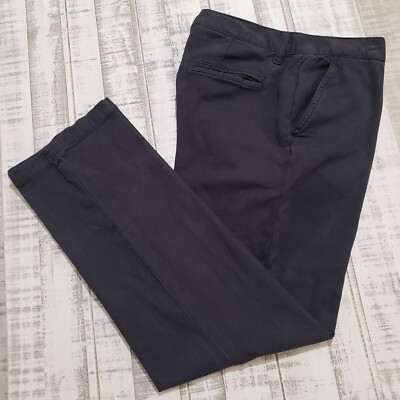 Faherty Pants Men 28x32 Black Coastline Stretch Chino Organic Straight Bohemian 