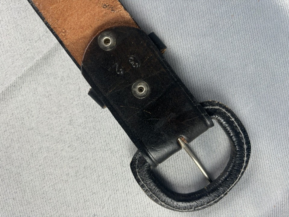 Black Leather Belt Size 32 Small Genuine Real Leather Women’s Cowgirl