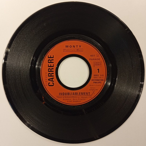 MONTY - INOUBLIABLEMENT / BRASILIA - 1971 FRENCH 7" SINGLE PS, CHANSON - Picture 3 of 4
