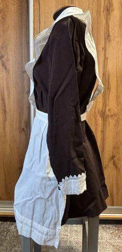 Original Brown School Uniform of the USSR Schoolgirl White Apron - Picture 5 of 18