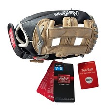 Rawlings Playmaker T-Ball Glove 10.5", Right Hand Throw, PM105HCB Leather Palm