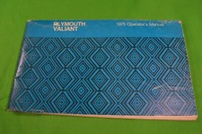 Plymouth Valiant 1975 Operators Manual,Origin...