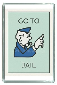Go To Jail Vintage Monopoly Card Quality Photo Fridge Magnet 3 X 2 Ebay