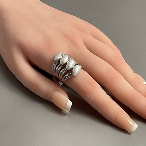 NWT STERLING SILVER PEARL RING SIZE 7 - Picture 4 of 9