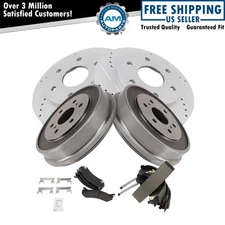 Front & Rear Brake Pad & Rotor,Shoe & Drum Kit Fits Chevrolet GMC