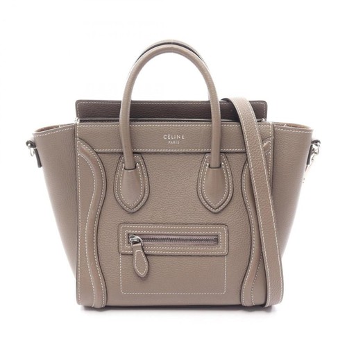 CELINE Bag: Luggage Nano Shopper Gray W20H20D9cm w/strap;