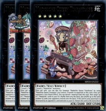 Yugioh! 3x Madolche Queen Tiarafraise MP25-EN222 Ultra Rare 1st Ed NM