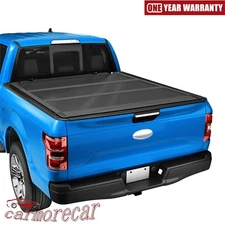Low Profile Hard Tri Fold 5.5 Ft Bed Tonneau Cover For 2015-2024 Ford F150