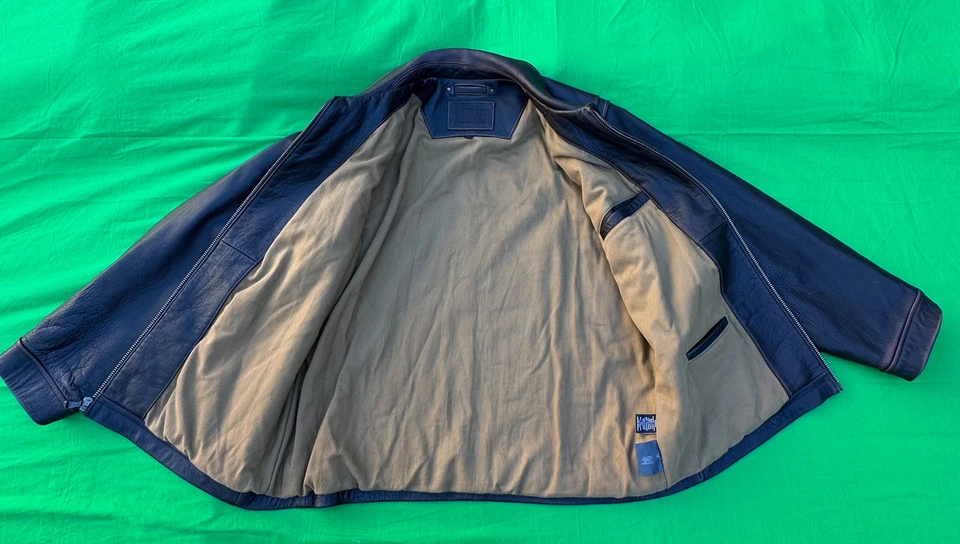 Винтажная мужская коричневая кожаная куртка Sonoma размер L. - Изображение 4 из 4