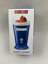 Zoku Slush and Shake Maker Compact Make & Serve Cup w/Freezer Core NEW/Box-Blue