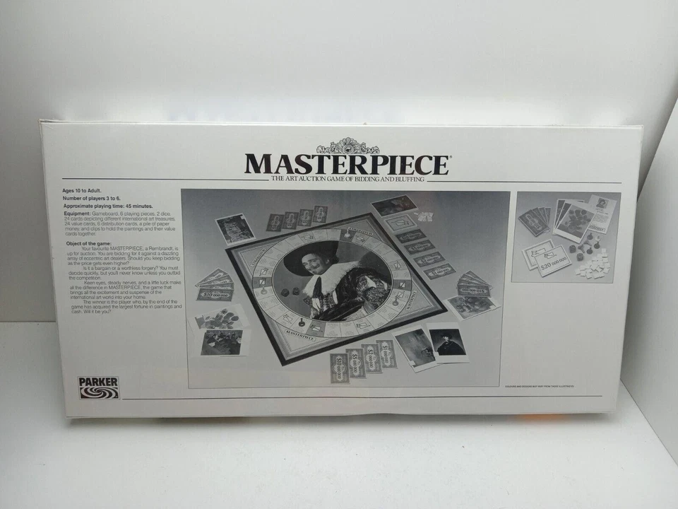 New Rare Vintage 1987 Parker Masterpiece Art Auction Board Game Sealed BNIB - Image 2 of 3