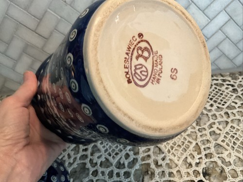 Bidone con coperchio in ceramica polacca 9" nuovo - Foto 8 di 8