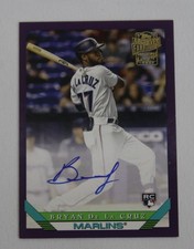 2022 Topps Archives Fan Favorites Purple Auto 93FF-BD Bryan De La Cruz - #/150